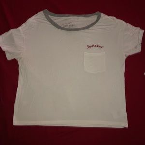 American Eagle on the road white shirt